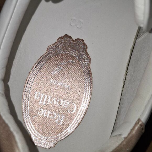 René Caovilla Jewel-Embellished Sneakers in White Leather - Picture 7 of 8